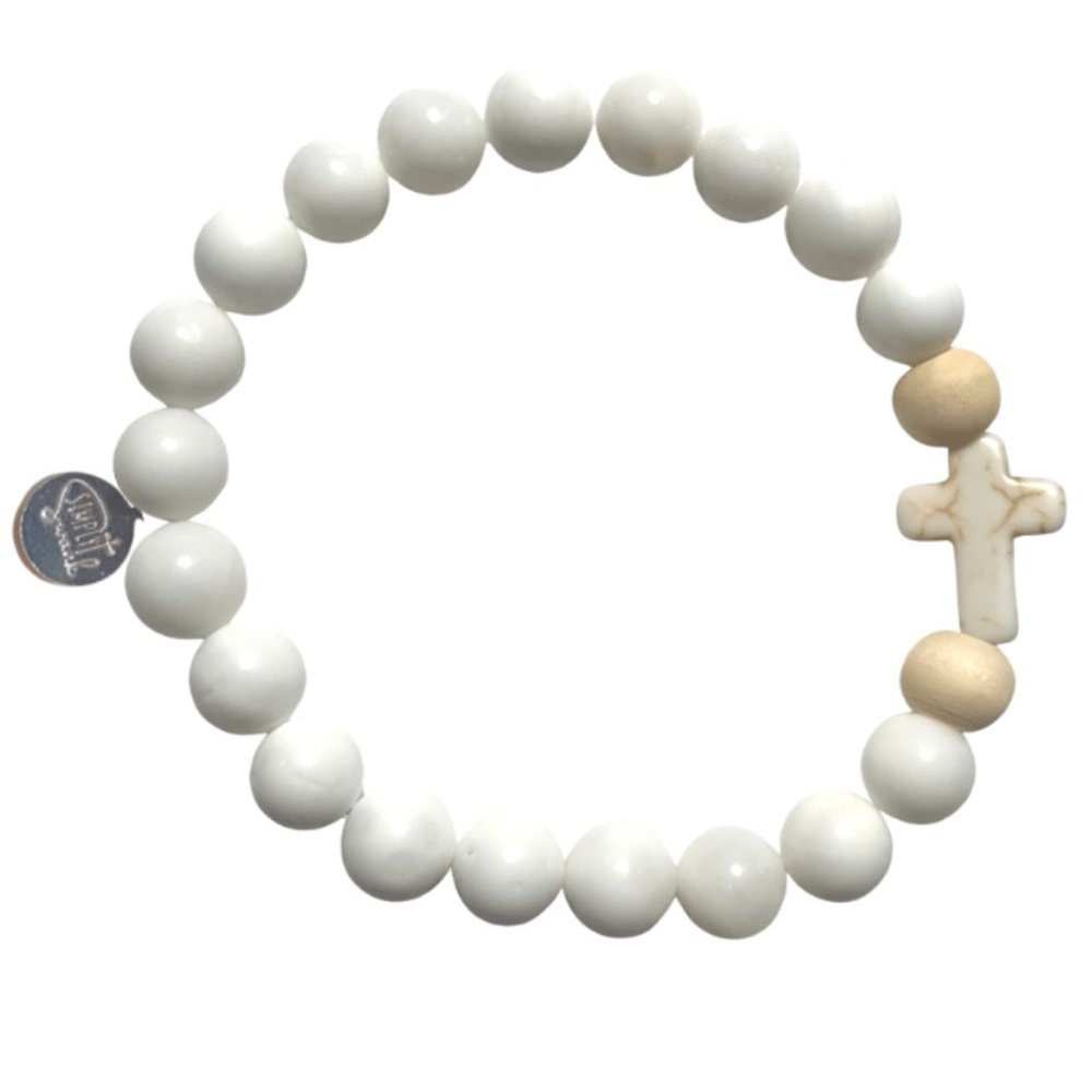 White As Snow - Simply Swank Essential Oil Diffuser Bracelet